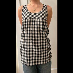 MUJI Gingham black and white tank size M checkered